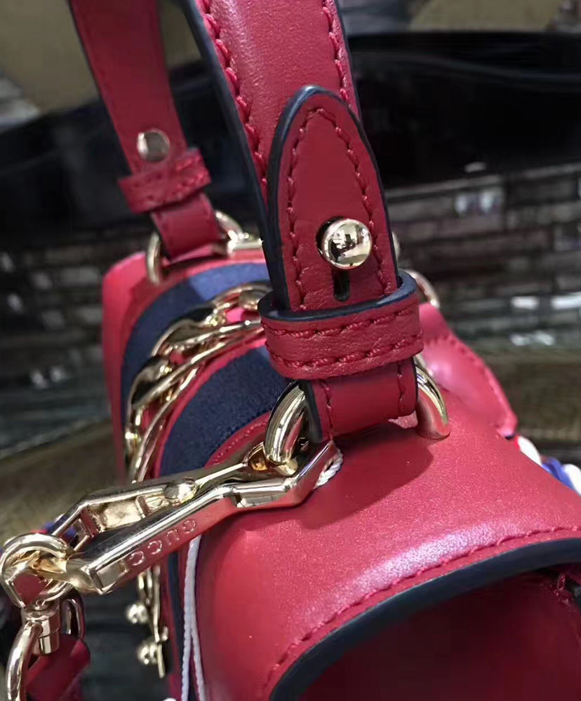 Gucci Sylvie Leather Mini Bag Red - Image 8