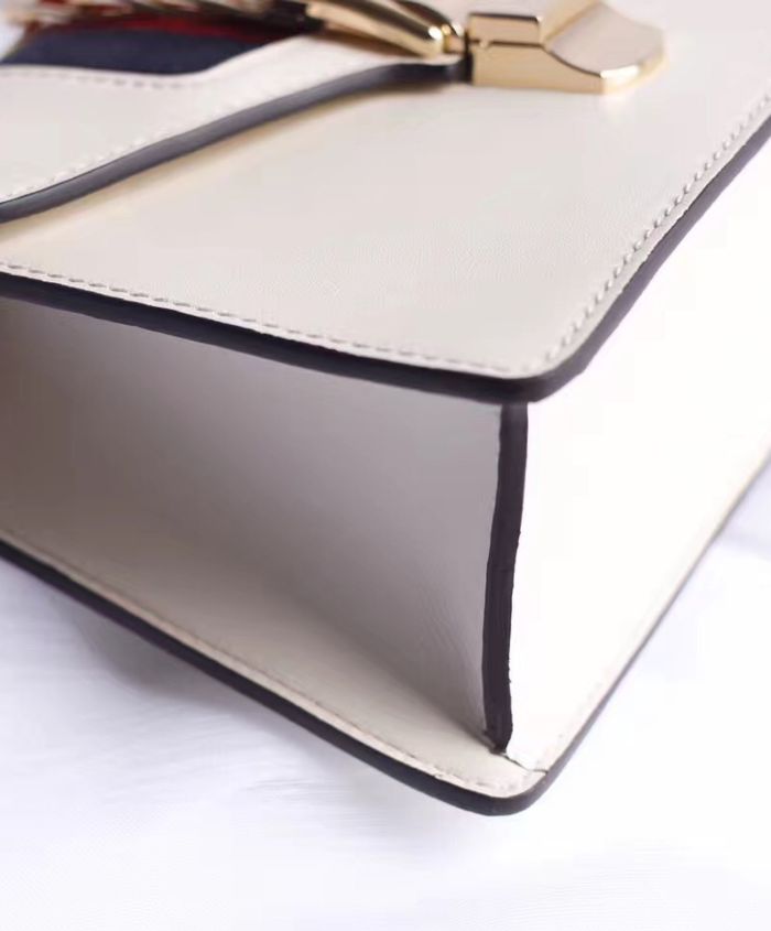 Gucci Sylvie Leather Mini Bag White - Image 7