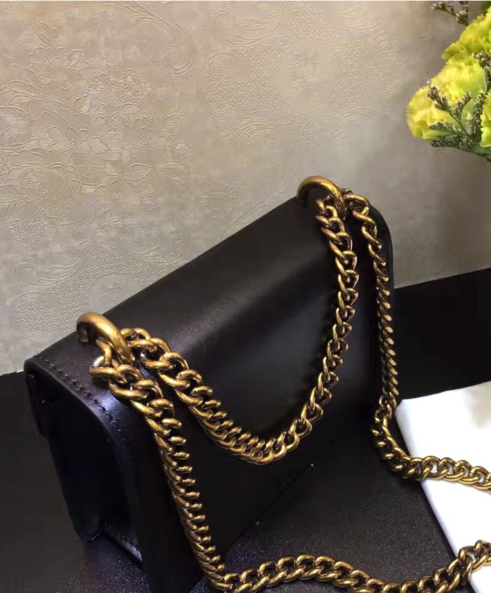 Gucci GG Marmont Calfskin Leather Shoulder Bag Black - Image 8