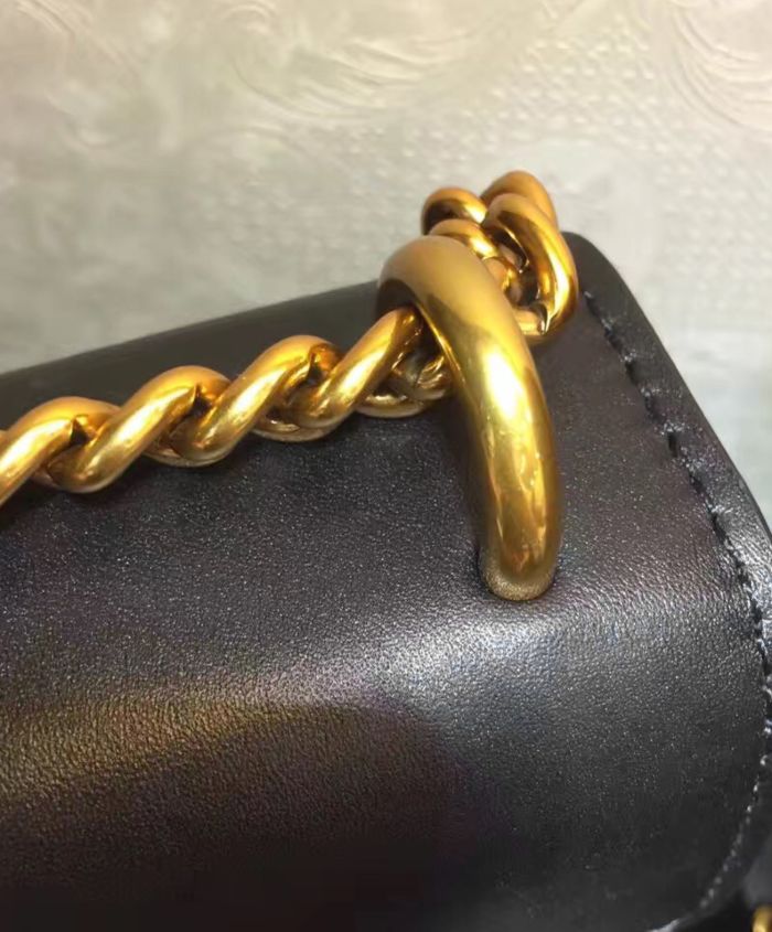 Gucci GG Marmont Calfskin Leather Shoulder Bag Black - Image 3