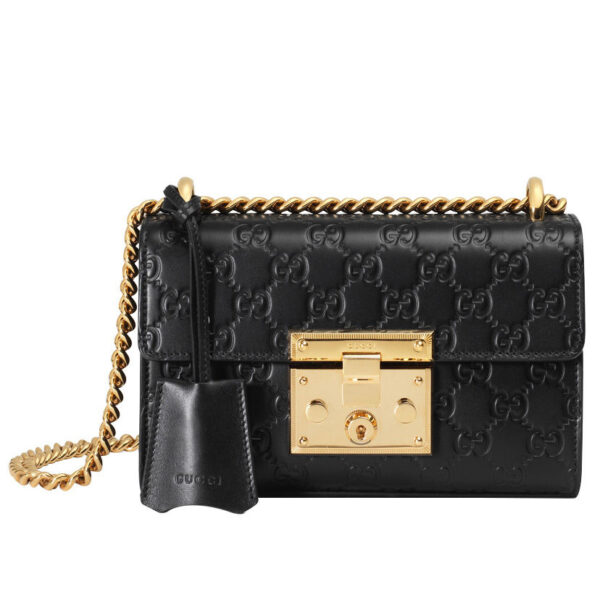 Gucci Padlock Signature Shoulder Bag Black