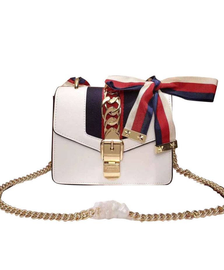 gucci white mini sylvie bag