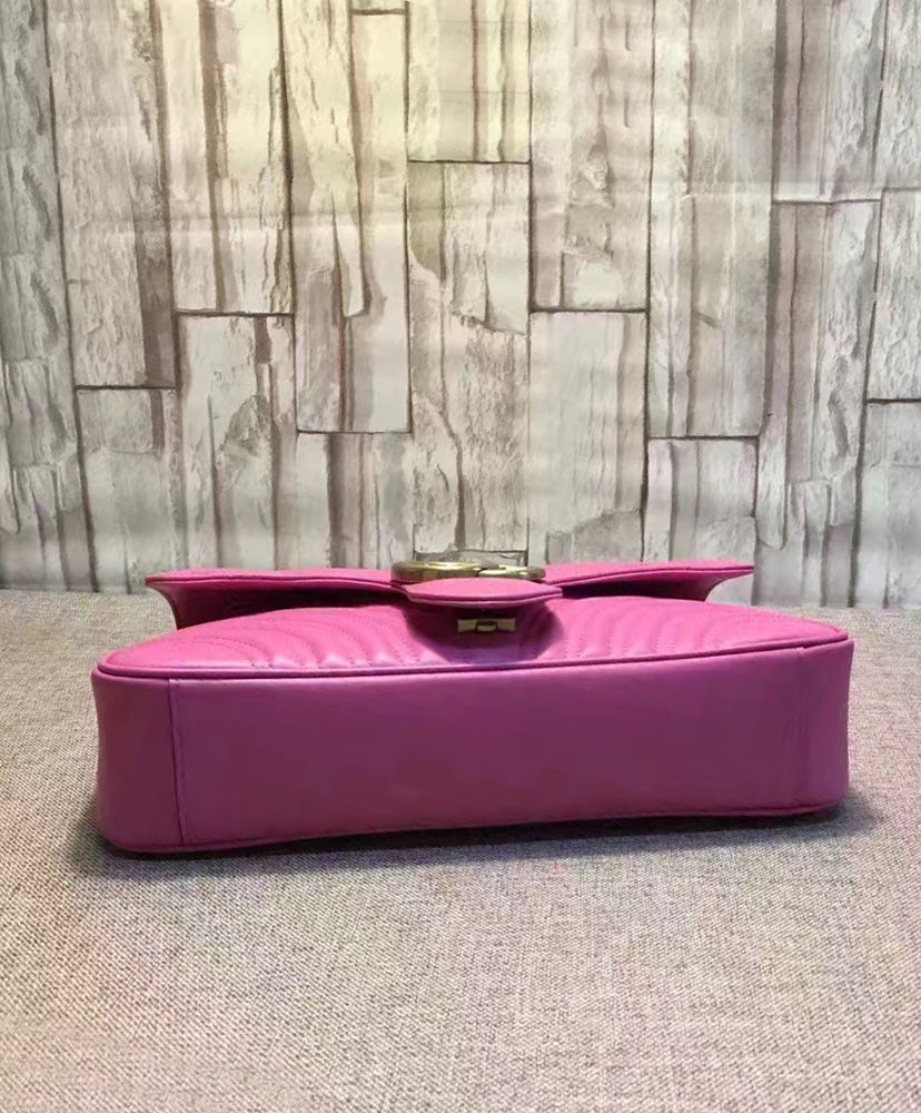 Gucci GG Marmont Matelasse Shoulder Bag Peachblow - Image 4