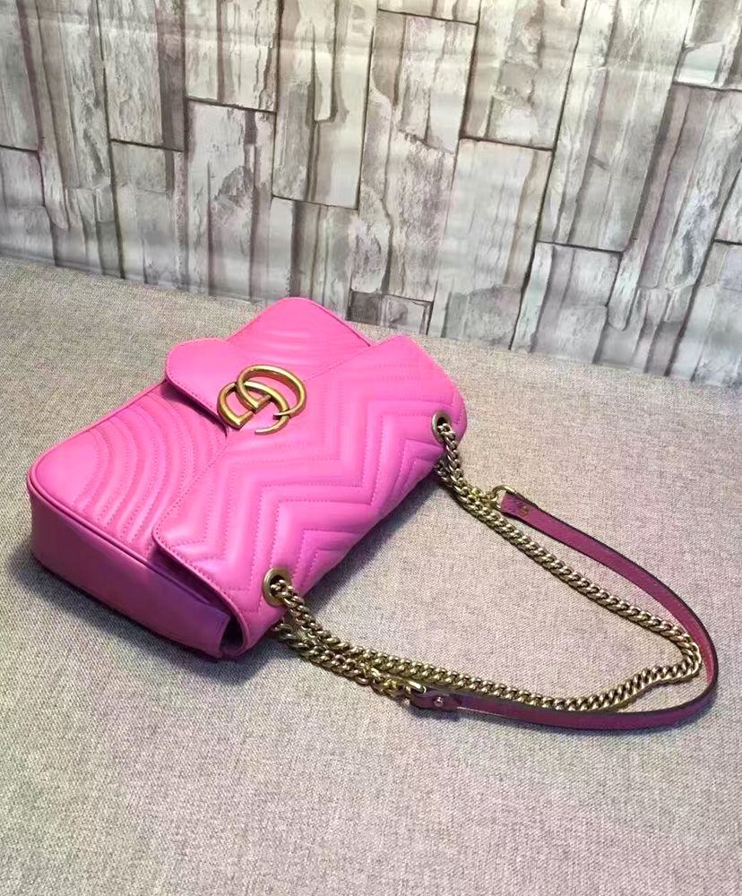 Gucci GG Marmont Matelasse Shoulder Bag Peachblow - Image 5