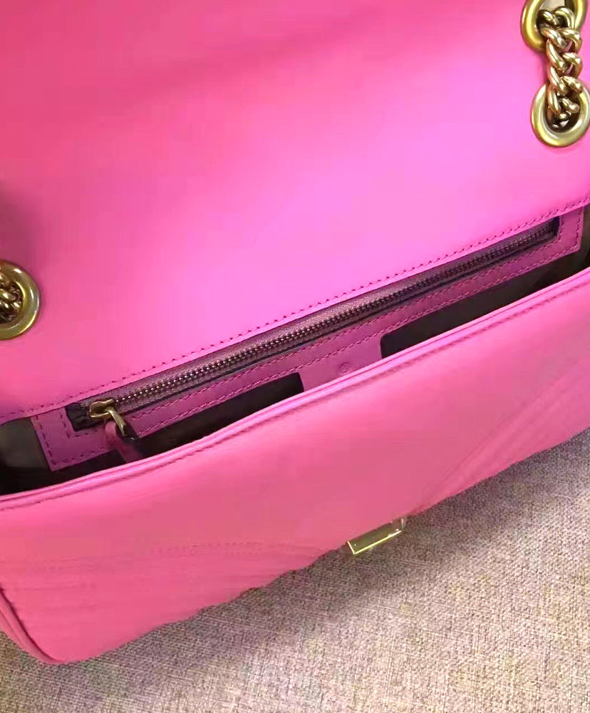 Gucci GG Marmont Matelasse Shoulder Bag Peachblow - Image 8