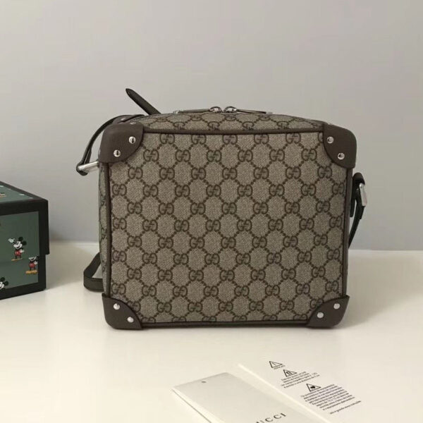 Gucci GG shoulder bag with leather details Dark Coffee