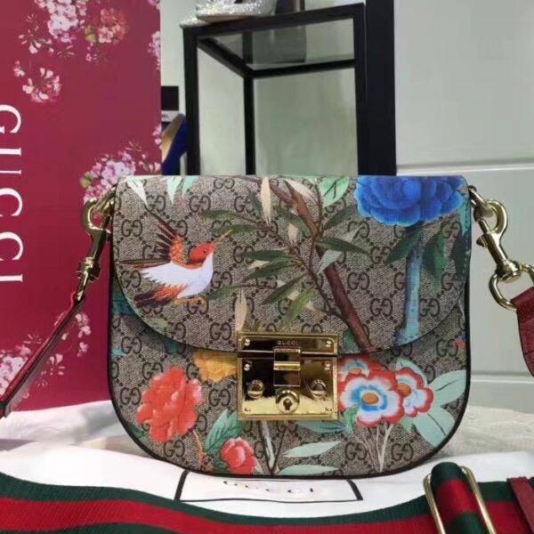 Gucci Padlock Gucci Tian Shoulder Bag Red