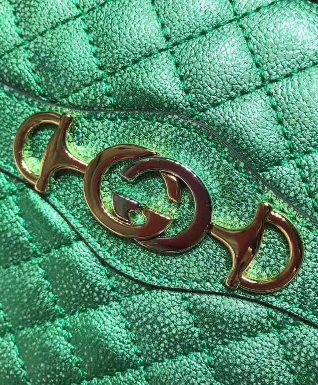 Gucci Mini laminated leather bag Green - AlimorLuxury