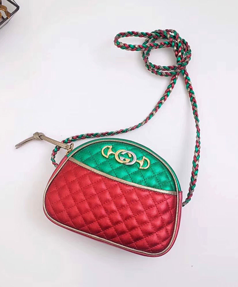 gucci laminated leather mini bag