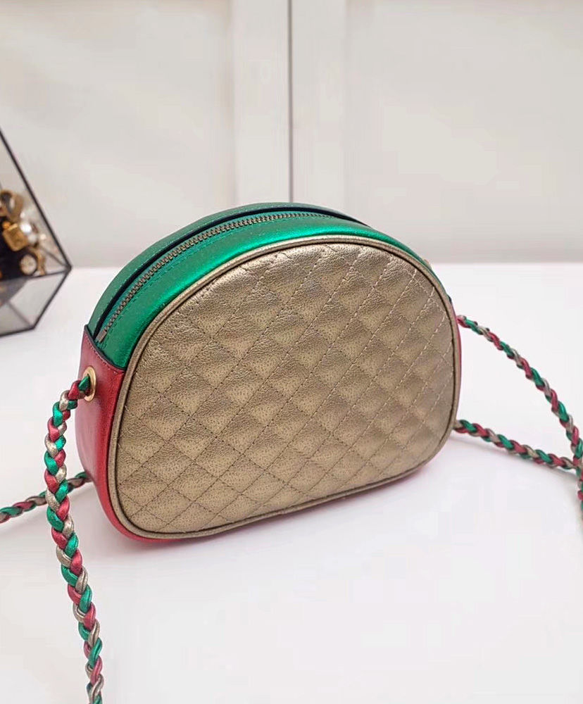 Gucci Laminated small shoulder bag Dark Coffee - Image 4