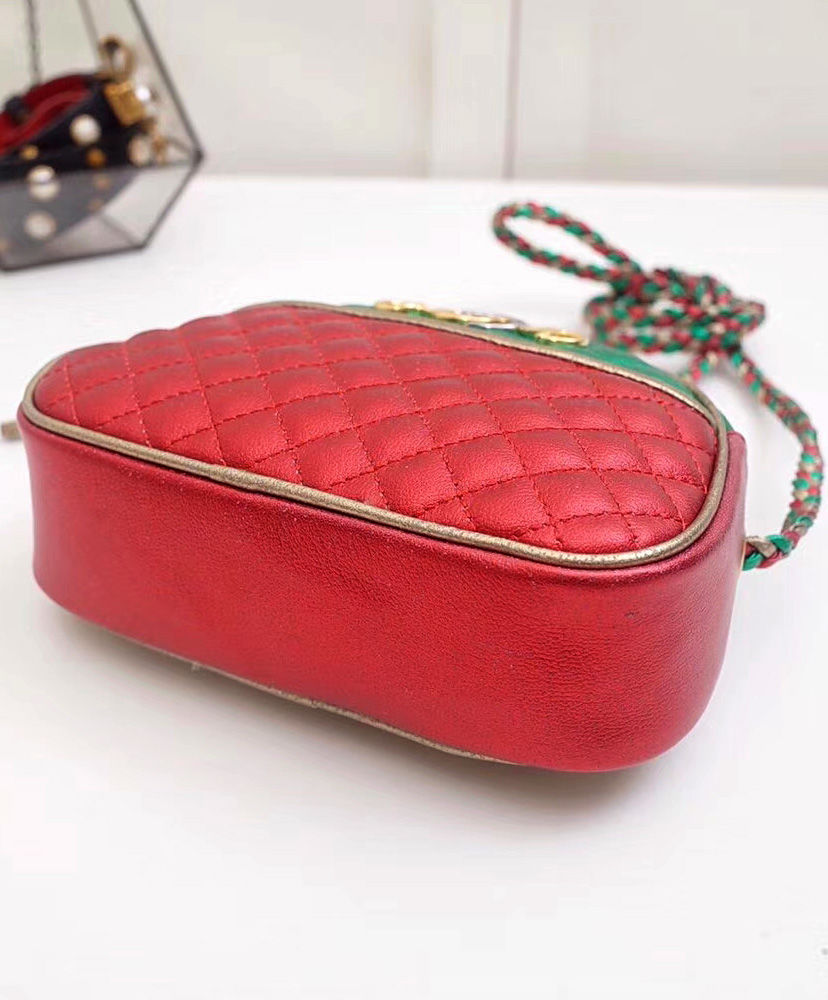 Gucci Laminated small shoulder bag Dark Coffee - Image 5