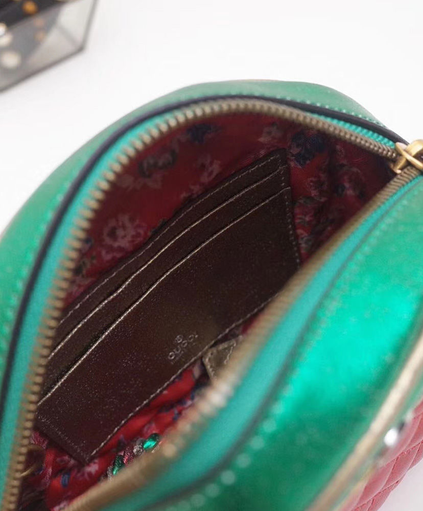 Gucci Laminated small shoulder bag Dark Coffee - Image 7