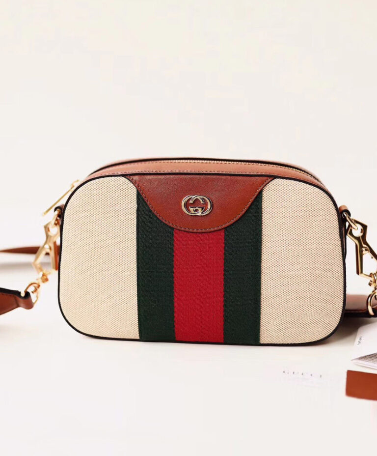 gucci canvas shoulder bag vintage