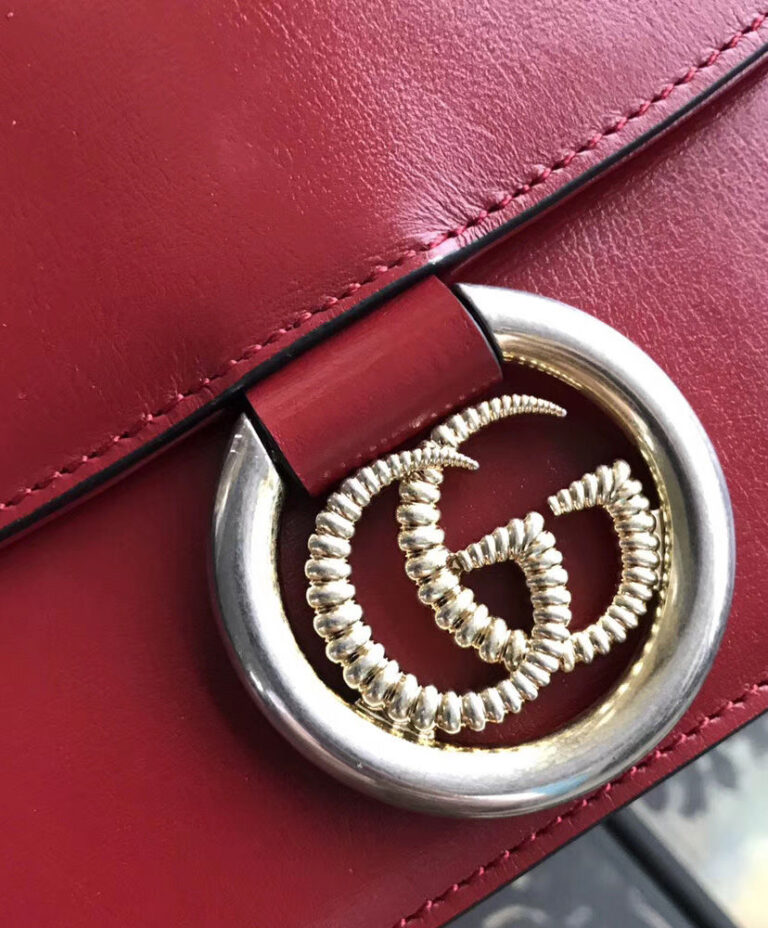 Gucci Small leather shoulder bag Red - AlimorLuxury