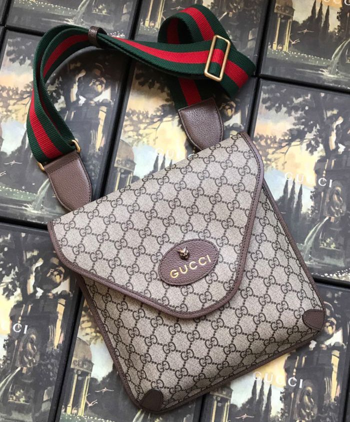Gucci Neo Vintage GG Medium Messenger Dark Coffee Replica Bags and Shoes online Store