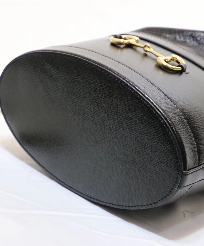 Gucci 1955 Horsebit bucket bag Black - Image 8