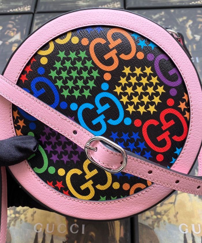 Gucci GG Psychedelic Round Shoulder Bag Pink - Image 6