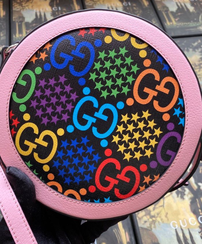 Gucci GG Psychedelic Round Shoulder Bag Pink - Image 7