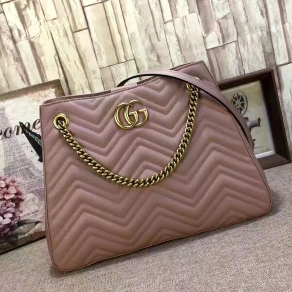 Gucci GG Marmont Matelasse Shoulder Bag Gray