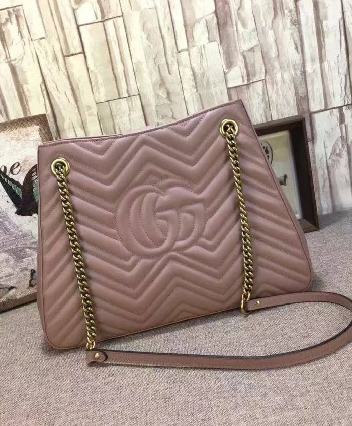 Gucci GG Marmont Matelasse Shoulder Bag Gray - Image 6