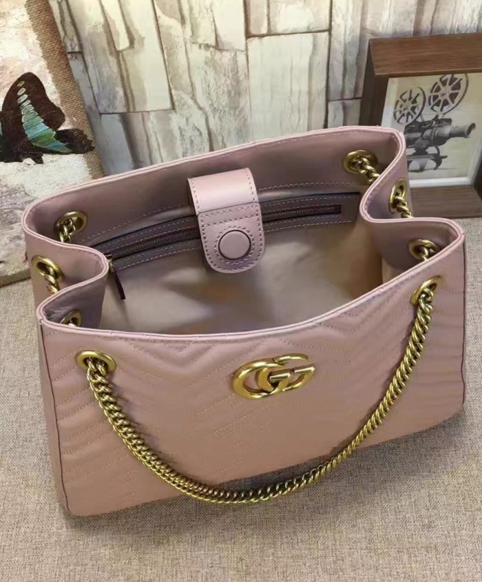 Gucci GG Marmont Matelasse Shoulder Bag Gray - Image 4