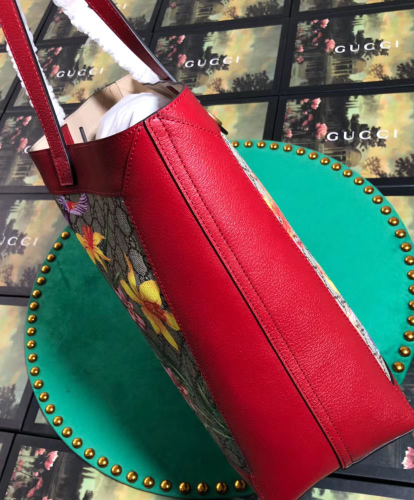 Gucci Ophidia GG Flora medium tote Red - Image 3