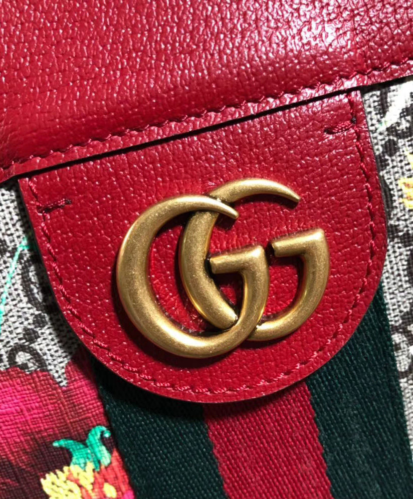 Gucci Ophidia GG Flora medium tote Red - Image 6