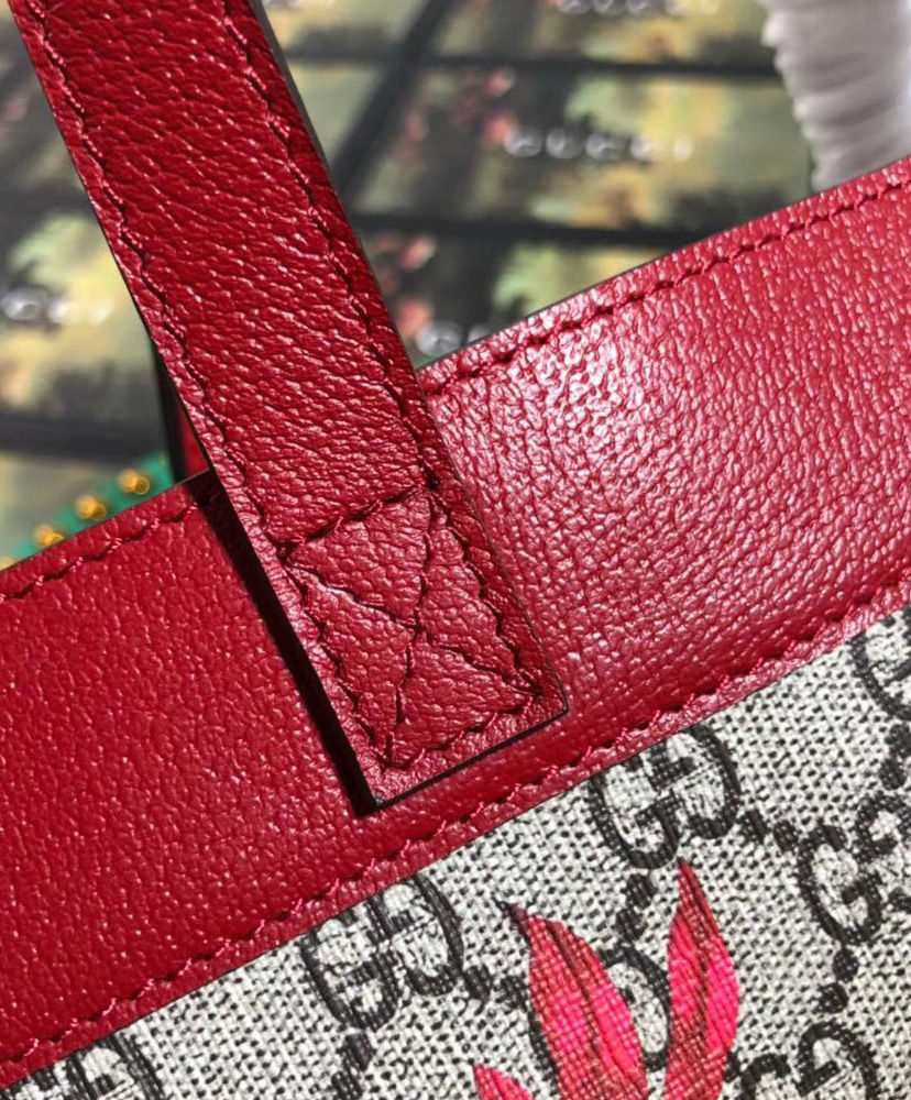 Gucci Ophidia GG Flora medium tote Red - Image 8