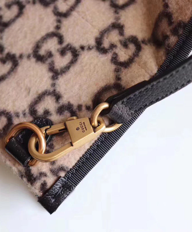 Gucci GG Wool Tote Apricot - Image 4