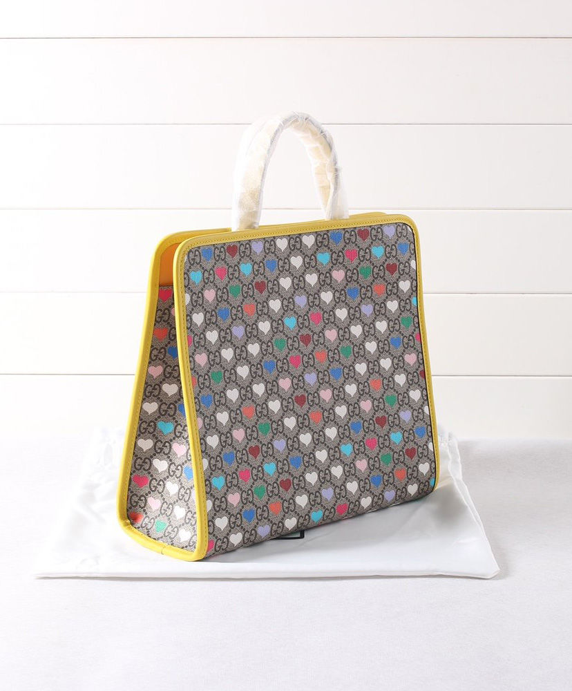 Gucci Children's GG hearts tote bag Yellow - Image 2
