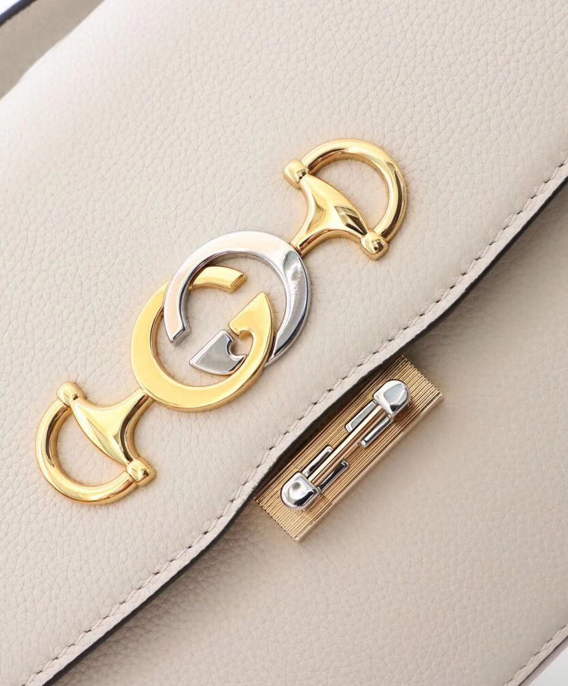 Gucci Zumi grainy leather small shoulder bag Cream - Image 6