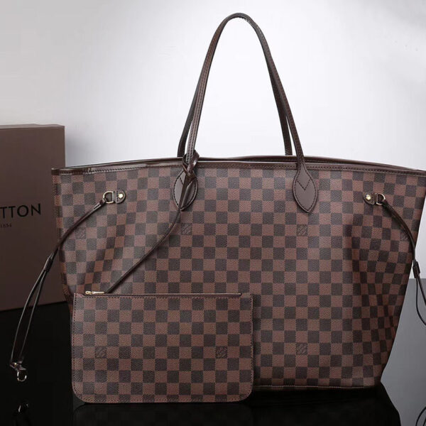 Louis Vuitton Damier Canvas Neverfull Brown GM