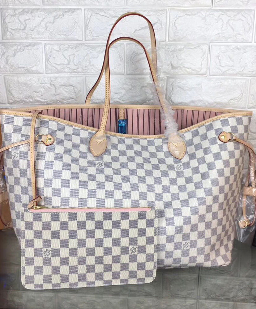 white louis vuitton neverfull gm