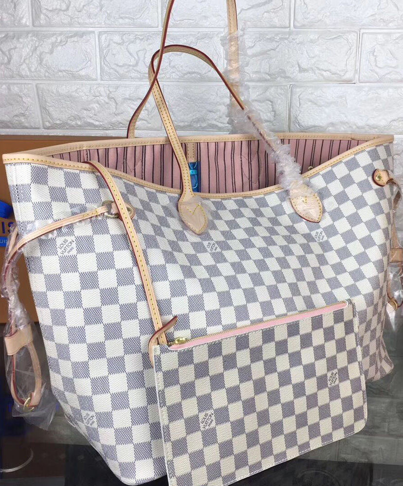 white louis vuitton neverfull gm