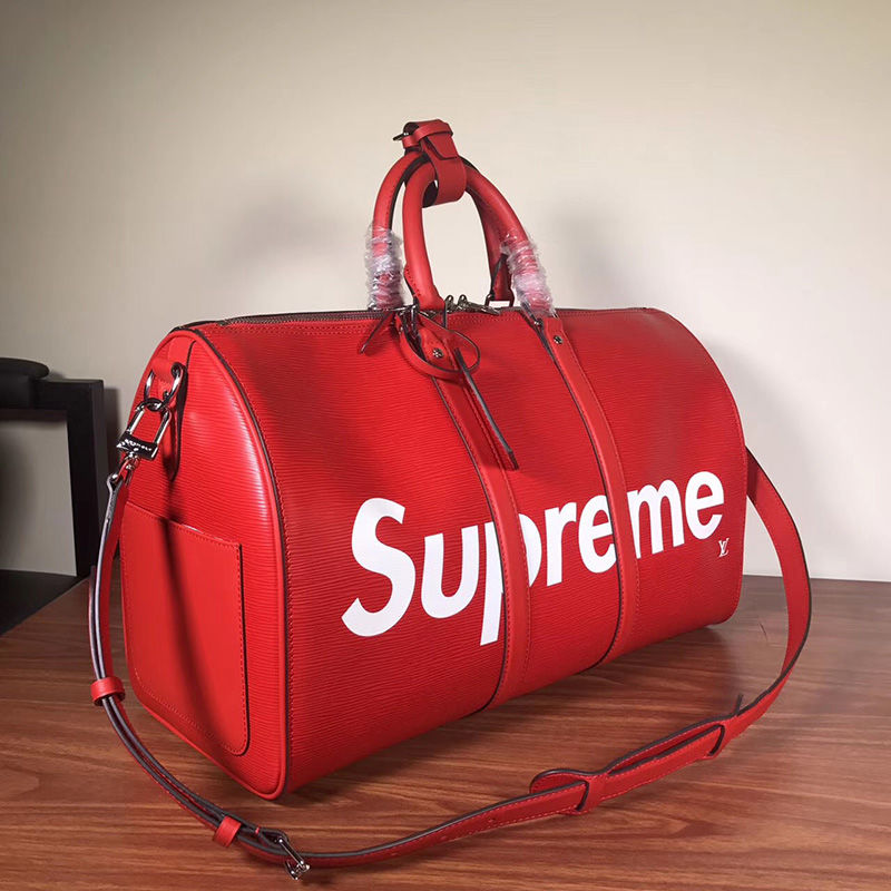 red supreme lv bag