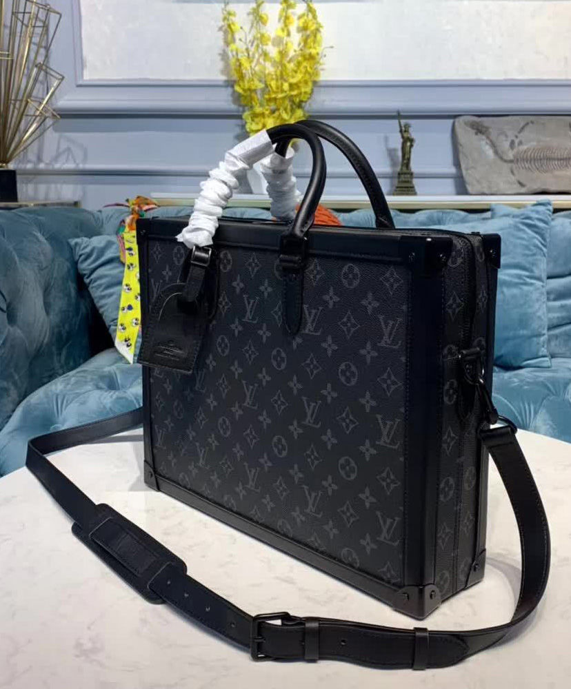 Louis Vuitton Soft Trunk Briefcase Black AlimorLuxury