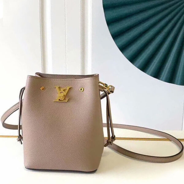 Louis Vuitton Nano Lockme Bucket Gray