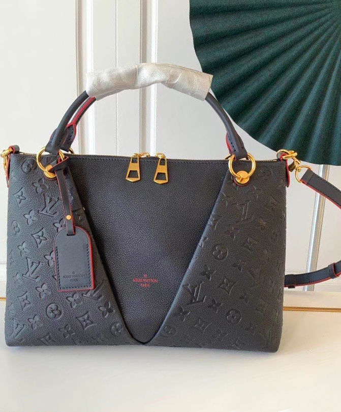 Louis Vuitton V Tote MM Dark Blue