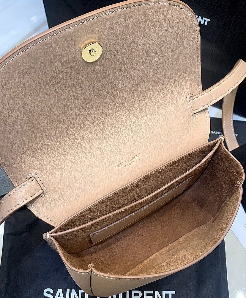 Saint Laurent Kaia mini leather shoulder bag Apricot - Image 2