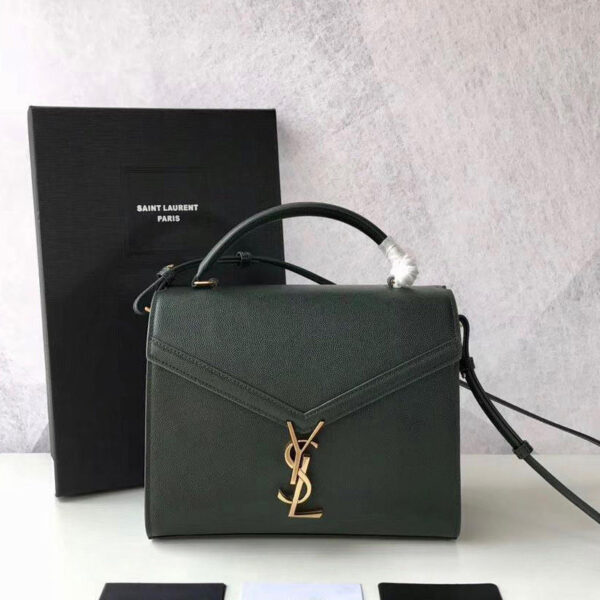 Saint Laurent Cassandra Top Handle Medium Bag Green