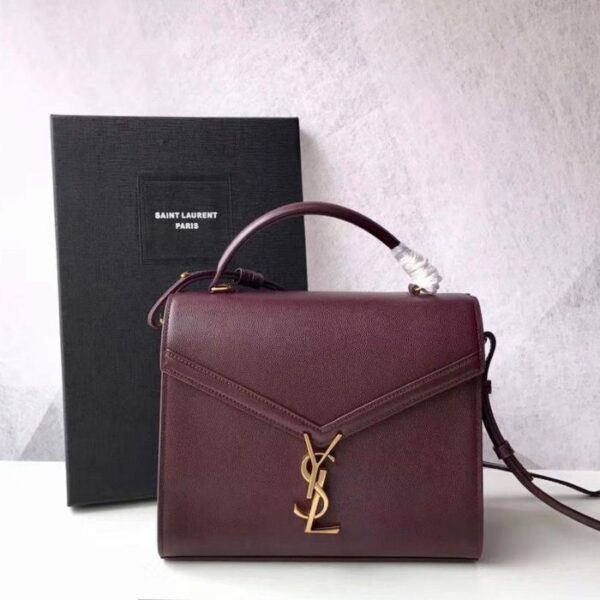 Saint Laurent Cassandra Top Handle Medium Bag Mauve