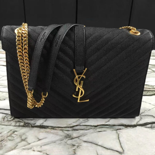 YSL Large Monogram Satchel Black