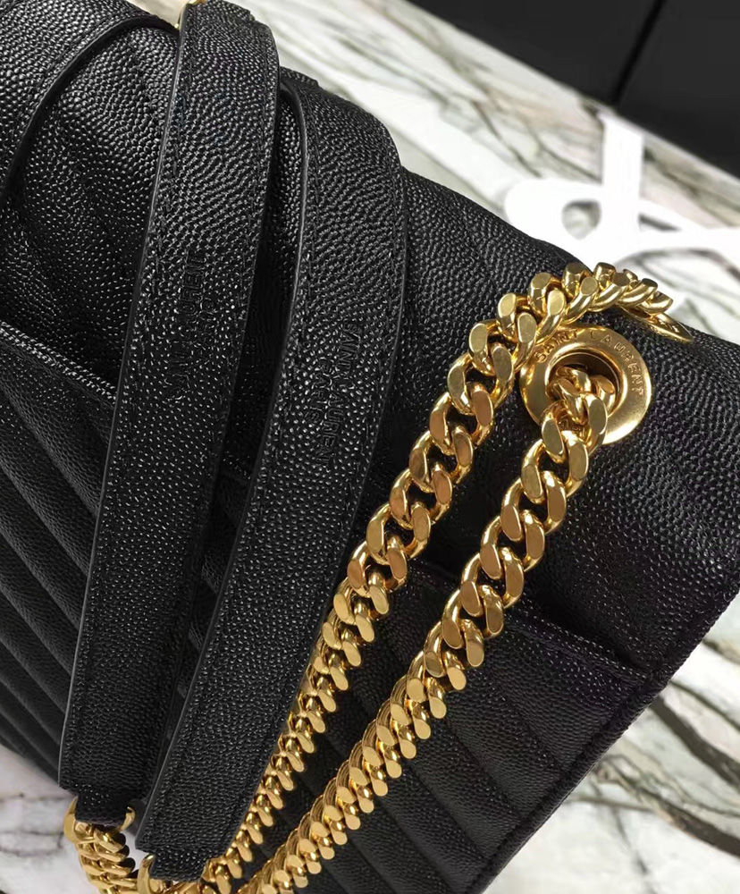 YSL Large Monogram Satchel Black - Image 5