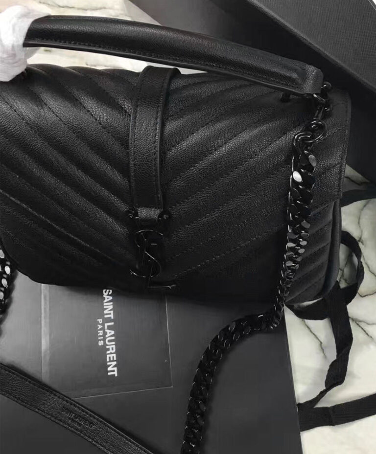 YSL Classic Medium Monogram Saint Laurent College Bag Black AlimorLuxury