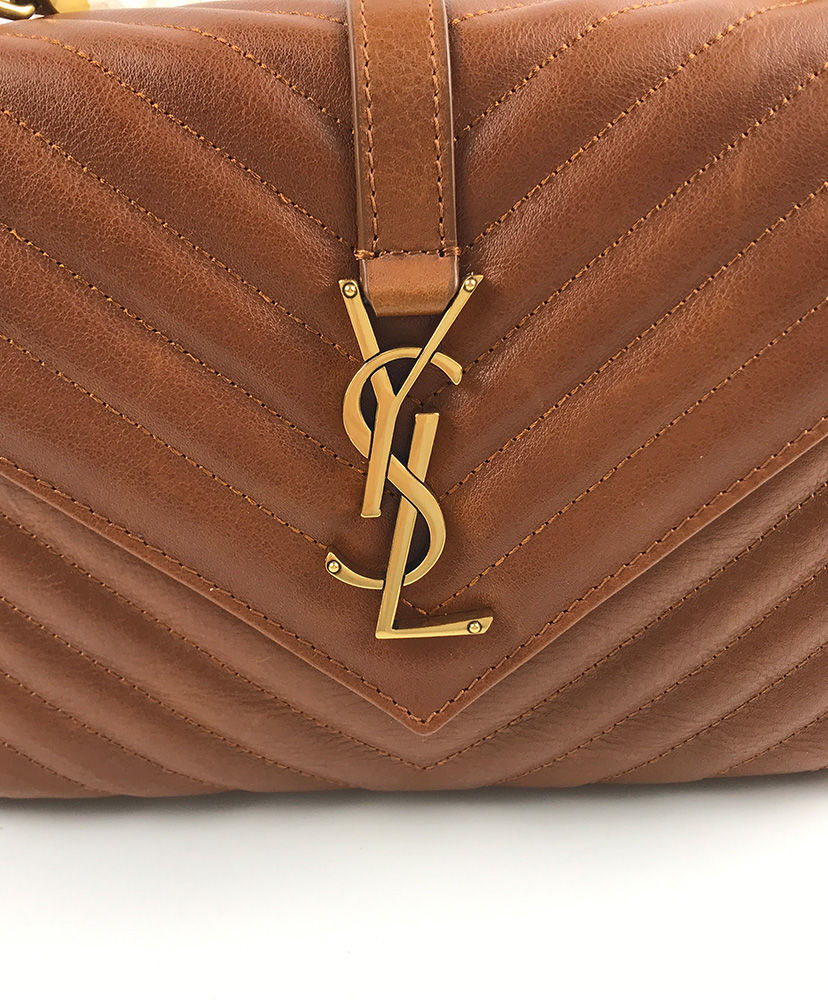Saint Laurent Medium old school college bag Light Coffee - Image 4