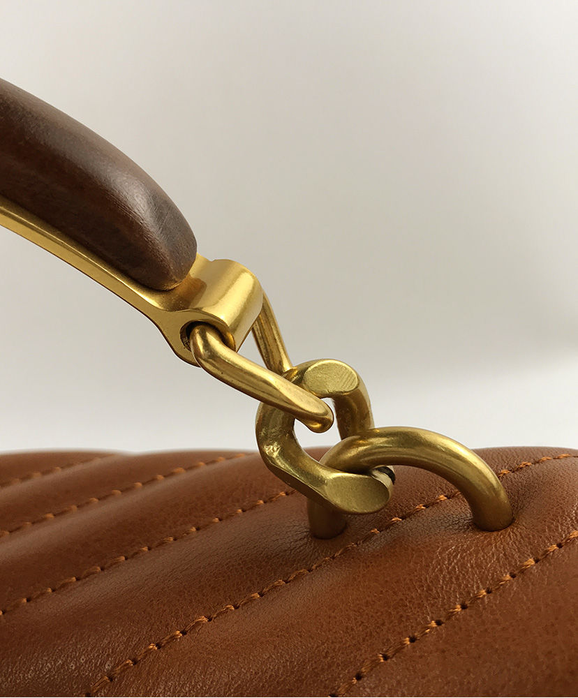 Saint Laurent Medium old school college bag Light Coffee - Image 5