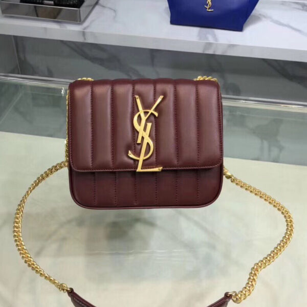 Saint Laurent Medium Vicky Chain Bag Mauve