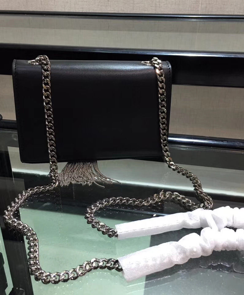 Saint Laurent Kate Monogram Ysl Small Tassel Shoulder Bag Black - Image 8