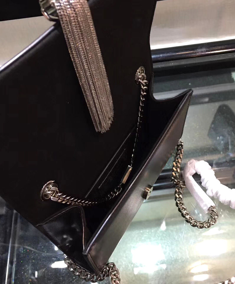 Saint Laurent Kate Monogram Ysl Small Tassel Shoulder Bag Black - Image 3