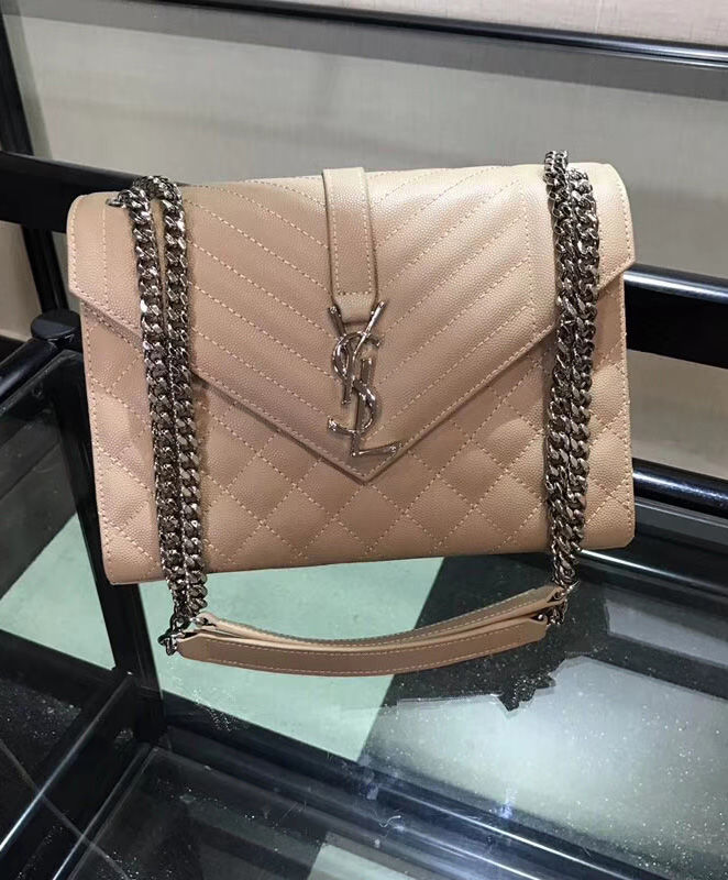Saint Laurent Envelope Medium Bag Apricot
